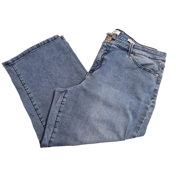 Nine West Women's Chrystie Blue Capri Denim Jeans Missy Medium Wash Size 16 - Picture 6 of 10